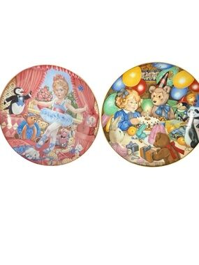 Vintage Carol Lawson plates. Dance Recital and Teddys Birthday Party